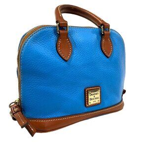 DOONEY & BOURKE Mini Zip Zip Satchel Pebble Grain Leather Turquoise *NO STRAP*